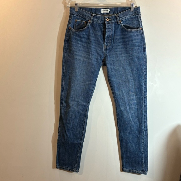 TAYLOR STITCH Sz 33 Slim Button Fly Mid-Wash 100% Organic Cotton Jeans - Picture 2 of 15